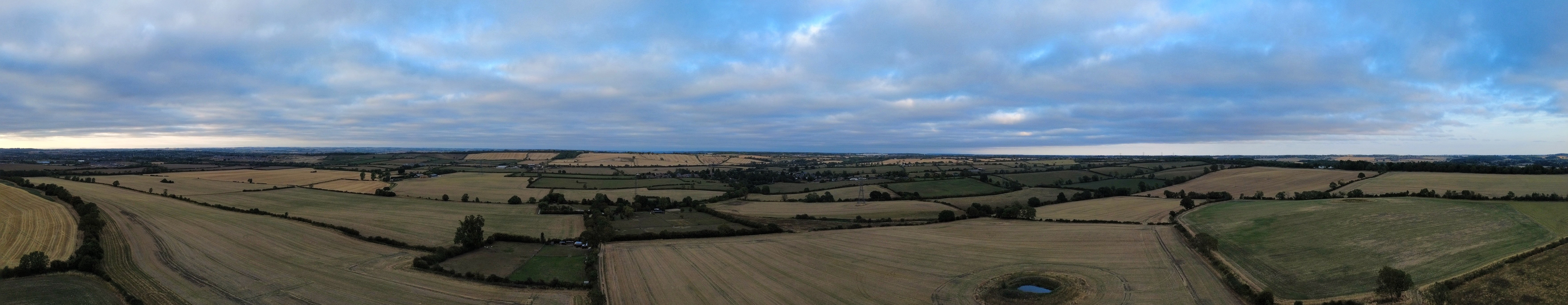 Panoramic view of Braybrooke fields